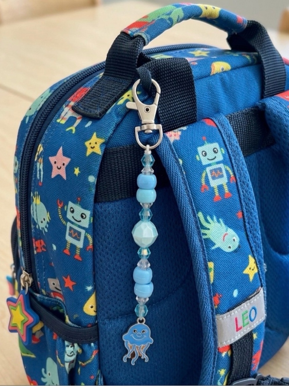 Blue Jellyfish Backpack Charm